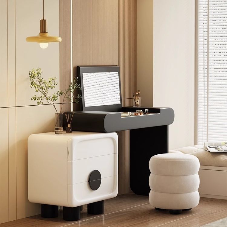 Light Luxury All-match Panda Color All-match Dressing Table Bucket Cabinet Integrated Modern Simple Style Default Wooden Adult Living Room