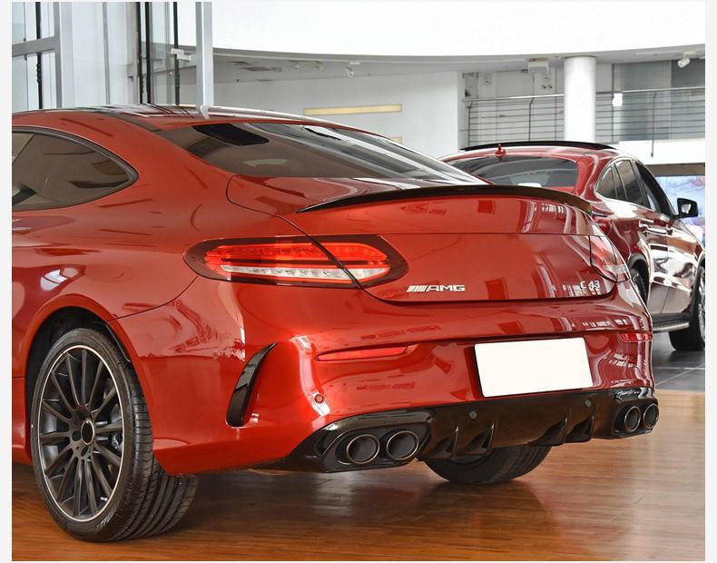 Mercedes-Benz C-Class: C200L, C180L, C260L – upgrade to C43 AMG with side fender emblems, rear emblems, and trunk emblems