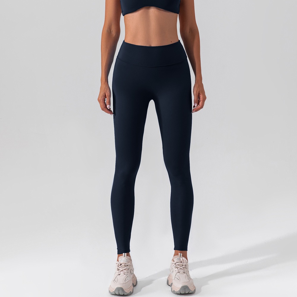 Europa y América Pantalones de yoga de cintura alta transfronterizos Pantalones de entrenamiento sin líneas avergonzadas Ropa de yoga deportiva
