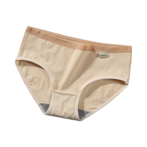 Factory direct sales underwear for women, pure cotton, antibacterial girls, simple and sexy Japanese mid-waist student briefs