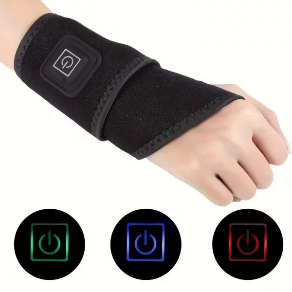 Cross-Border 3-Speed Heating USB Sports Wrist Brace Sprain Physiotherapy Wrist Strap Protective Heating Physiotherapy Hot Compress Joints