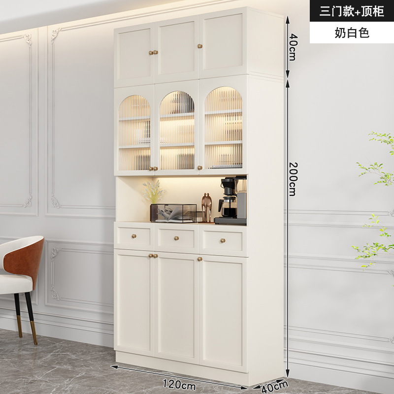 Gabinete de almacenamiento de sala de estar de madera maciza contra la pared, armario de comedor moderno y simple, armario de almacenamiento de cocina, comedor, armario multifuncional