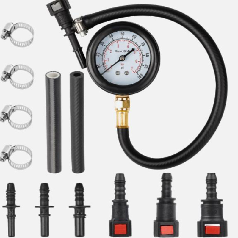 Car Fuel Pressure Detection Tool Fuel Pressure Gauge Gasoline Pressure Gauge Motorcycle Fuel Pump Detector