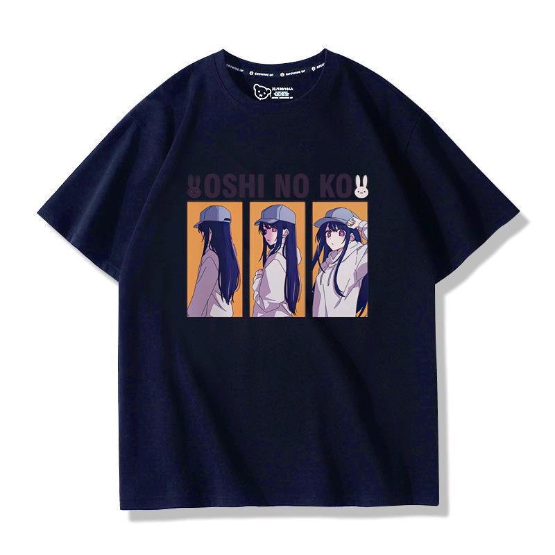 My pushing child anime surrounding Hoshino loves cute short -sleeved T -shirt summer cotton men and women clothes two -dimensional pain clothes 3