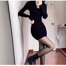 秋冬大衣内搭战袍包臀连衣裙子女御姐性感穿搭套装秋季小个子辣妹