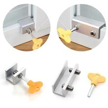 1/10 Sliding Door Window Locks Padlock Stop Aluminum Alloy跨