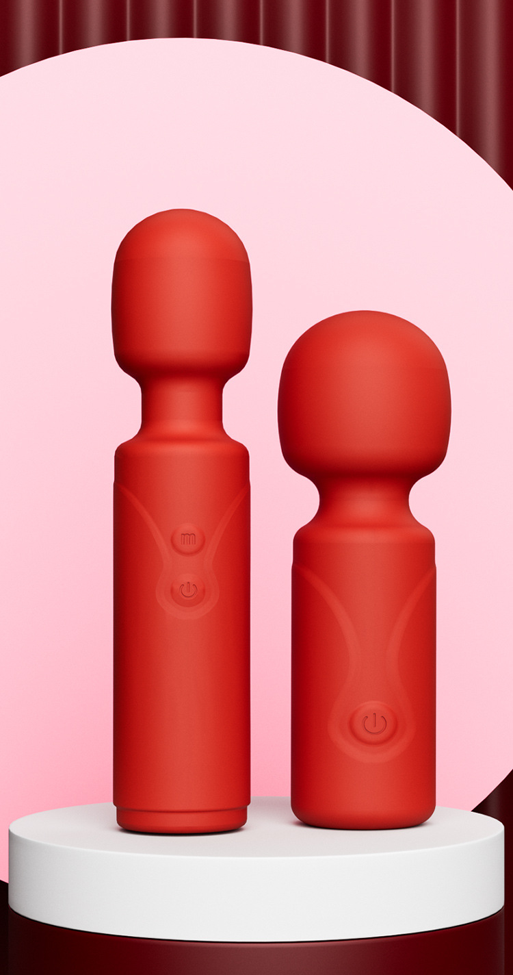 Jiuai Mini AV Vibrating Massage Stick for Women, Clitoral Stimulation, ABS, Pink — detail image 14