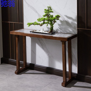 8WK New Chinese Style Solid Wood Rock Board Entrance Table Light Luxury Entrance Cabinet Entrance Corridor Entrance Table Simple Modern