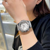 Black fashionable silica gel dial, swiss watch