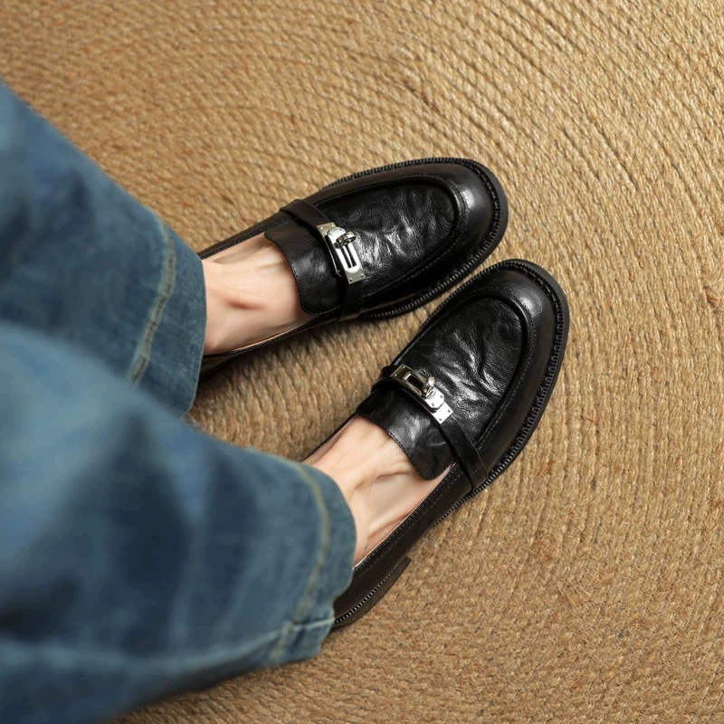 Французские маленькие ароматные темпераментные одиночные туфли женщины Мэри Джейн Лефу женские туфли с юбкой Вечерний ветерок ретро соевые туфли