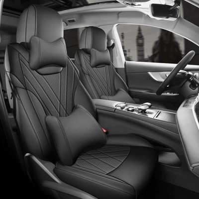 Modelə uyğun (Original) oturacaq örtükləri All-Inclusive Special Seat Cover, Car - mysterious-black-deluxe-edition-eq7-shuxiangjia-special-five-seater-rear-half-surround