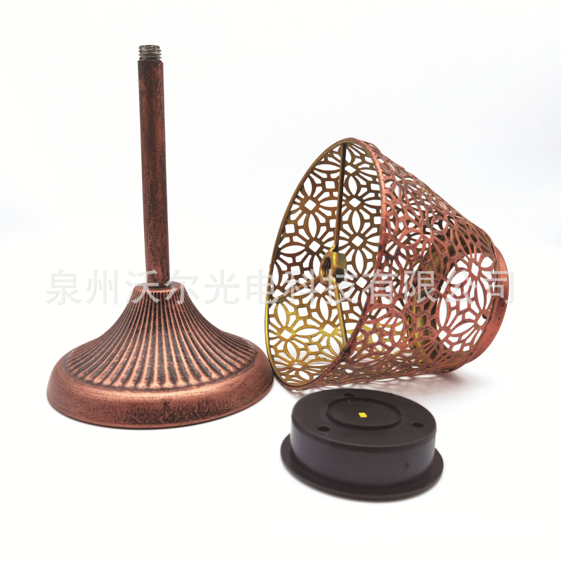 亚马逊 热销LED镂空太阳能灯 台灯形状IP65 草坪灯庭院装饰景观灯