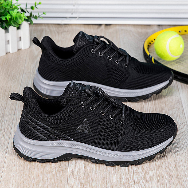 中国跨境男鞋2024新款中老年运动鞋足网面力健官网正品老人鞋女鞋