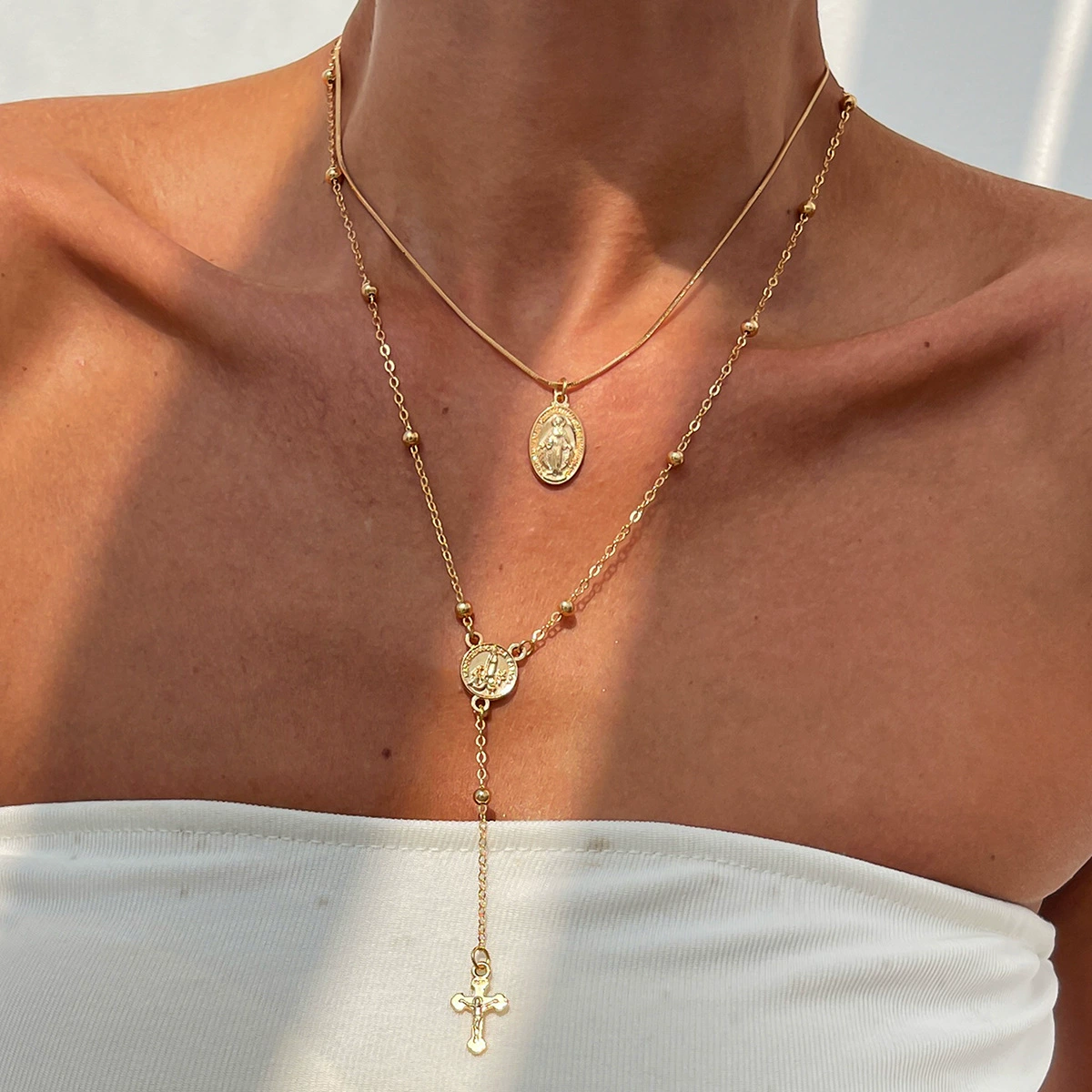Комплект ожерелий в виде цветов, медная цепь и сплав с кристаллами, европейский стиль, множество цветов