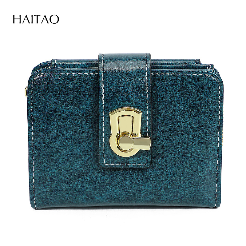 2025 nueva billetera de tres pliegues de venta caliente transfronteriza, billetera corta con múltiples tarjetas, estilo de explosión de piel de aceite