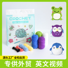亞馬遜熱賣英文說明書diy手工材料包動物毛線團玩偶擺件易上手