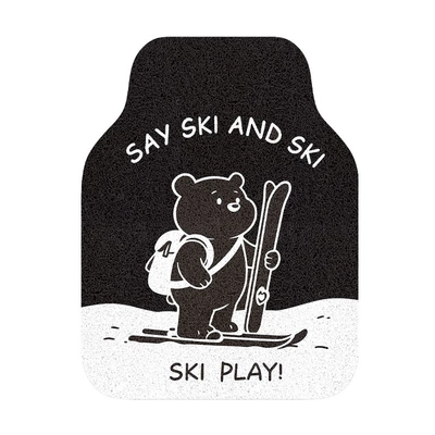 Universal Foot Pad — Decoration for Girls - backpacking-ski-bear-front-foot-mats