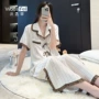 新款木耳边条纹短袖家居服