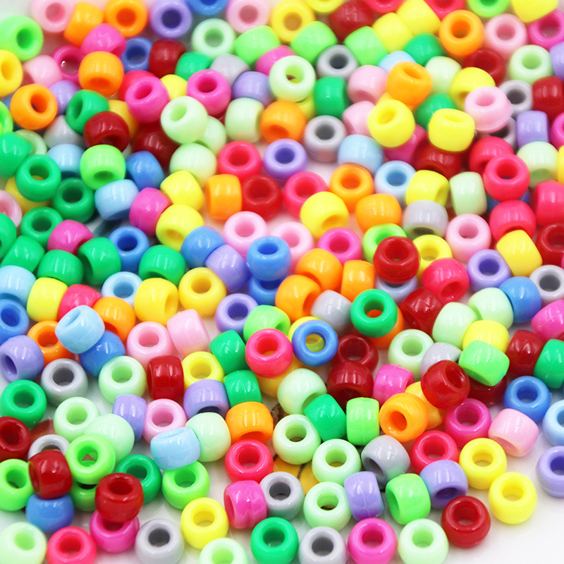 6*9mm large hole beads barrel beads color plastic beads diy handmade beaded material string shoelace accessories clothing accessories 2
