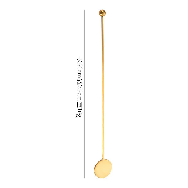 FUENTE fabricante 304 de acero inoxidable redondo marca de café barra de agitación creativo cóctel jugo leche té cóctel palo