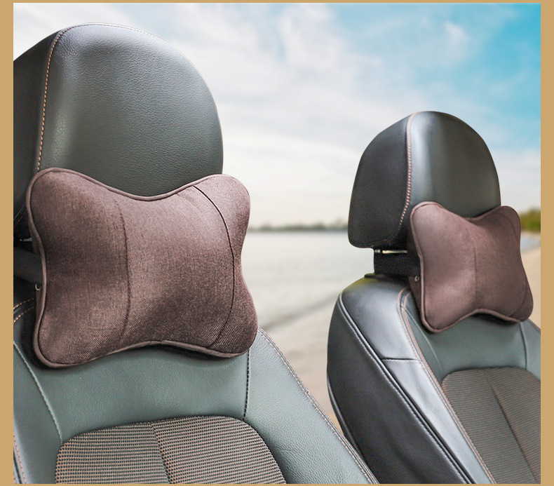 Linen Car Headrest, Car Neck Pillow, Car Seat Neck Pillow, a Pair of Car Pillows, Comfortable Car Pillows
