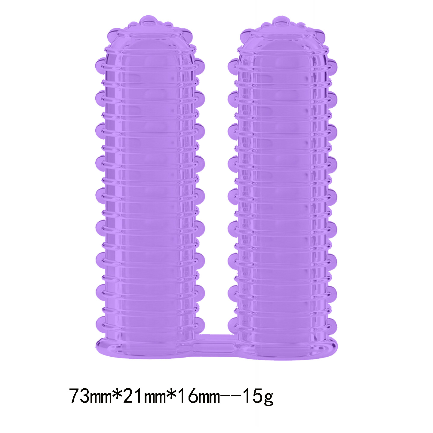 TPE Double-Fingered Textured Masturbation Sleeve, Thorned Stroker for Adults — detail image 5