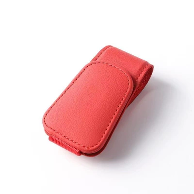 Clip, Multi-Functional Sunglasses Card and – Car Glasses Clip/Bill Clip - red