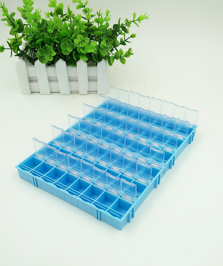 曼贝贴片元件盒48格 防静电 零件盒芯片盒IC盒工具盒电子元器件盒