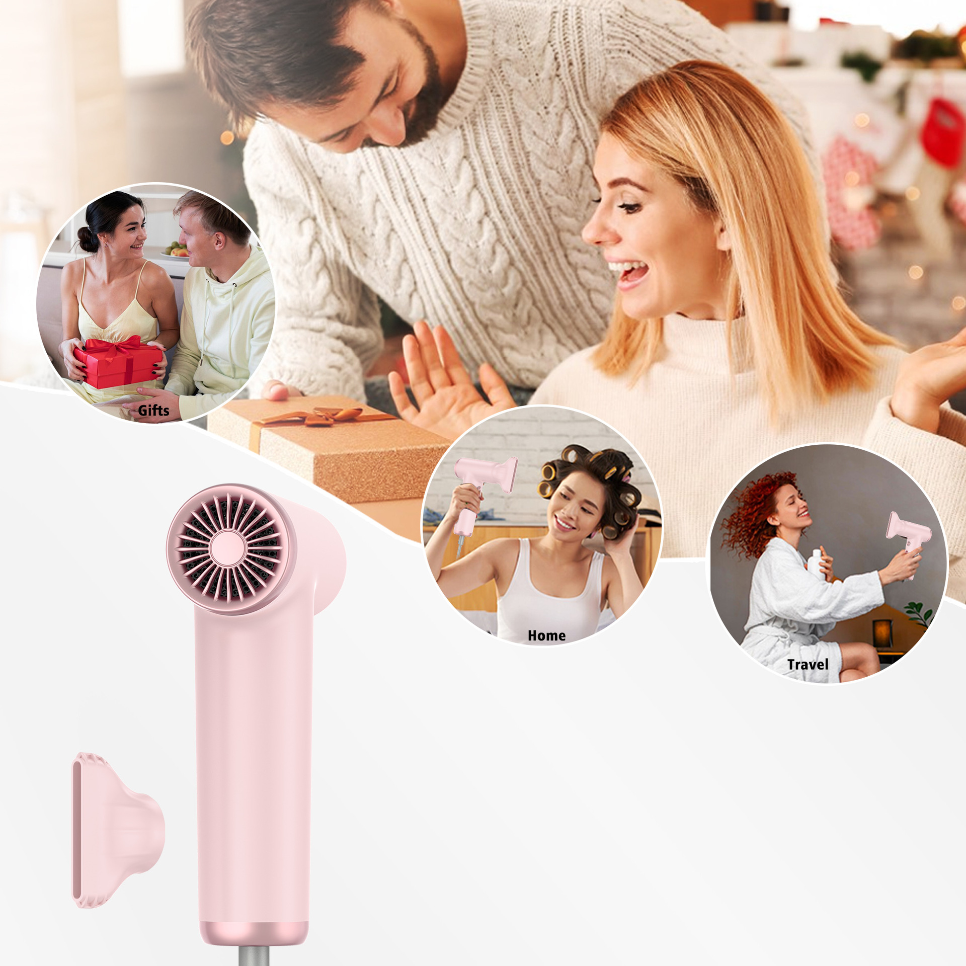 Sèche-cheveux rapide avec moteur brushless portable et léger_voghion.com