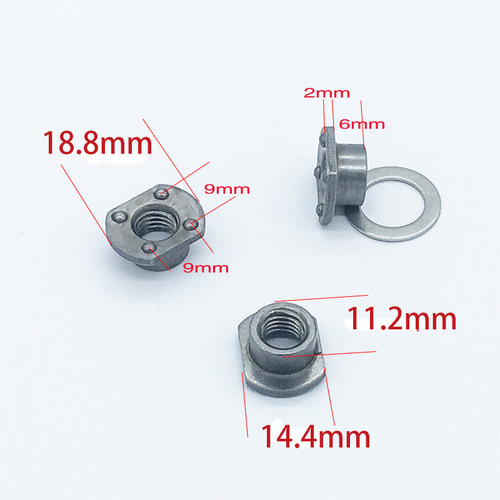 T-shaped Welding Nut M8 Four-point Furniture Positioning Nut Car Safety Belt Nut WN14315 