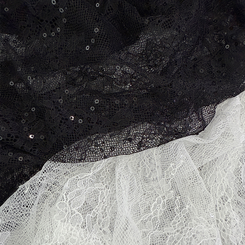 52g de nylon sin balas gran flor delgada bordada tela de encaje chaleco ropa interior camisa de base tela vestido de boda