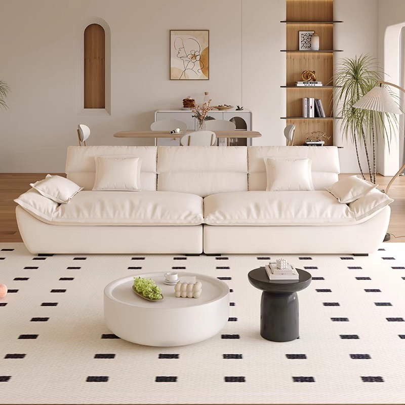 Moderno simple anti-garra de gato nube seda estilo de sala de estar tamaño de casa