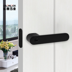 Minimalist ecological door lock with key bedroom door lock black and white gray modern magnetic silent invisible wooden door lock