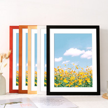 实木相框挂墙16寸20海报装裱画框8K开4k儿童拼图框架A3免打孔空框