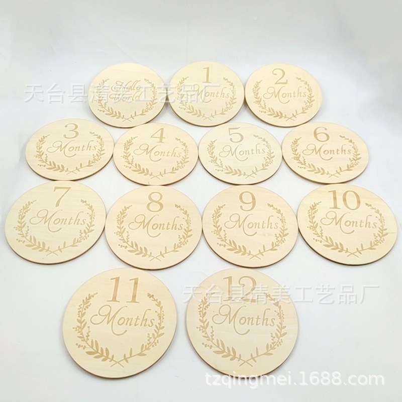 100mm álamo/tilo/paulownia/tablero caliente 13 discos de madera impresos 1 pieza por estilo