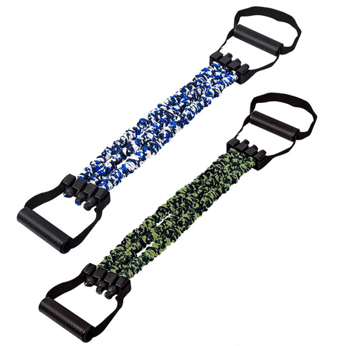 Chest expansion three-hole tensioner home tension rope fitness equipment tension belt training belt strength multi-functional arm strength device