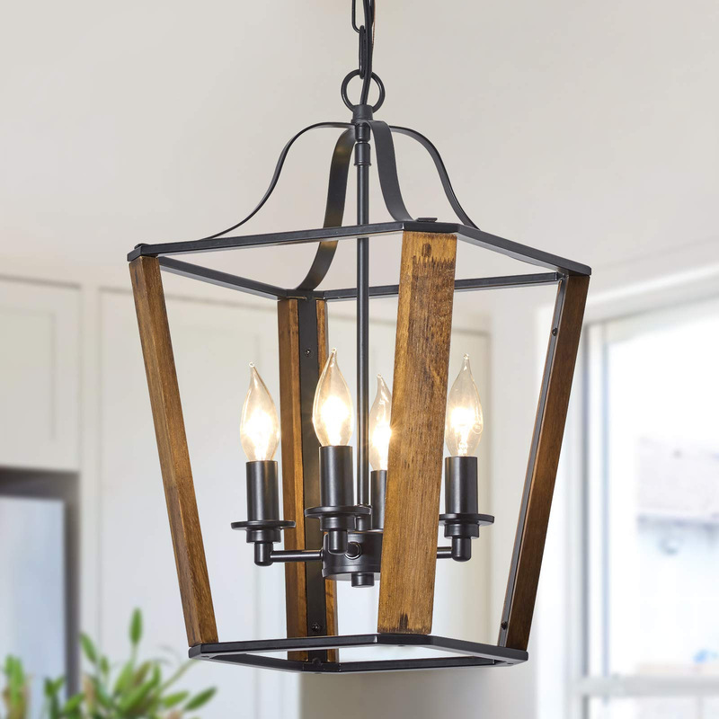 4-Light Rustic Chandelier Adjustable Height Iron Pendant Light for American Farmhouse Dining Room Kitchen Island 4-Light Rustic Chandelier Adjustable Height Iron Pendant Light for American Farmhouse Dining Room Kitchen Island