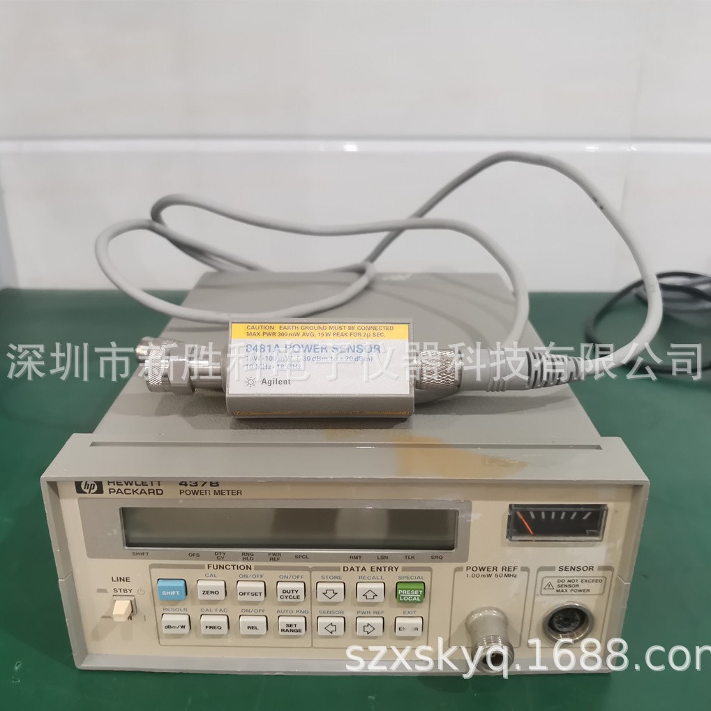 美国惠普HP437B 单通道射频功率计 高频测试仪 8481A功率探头
