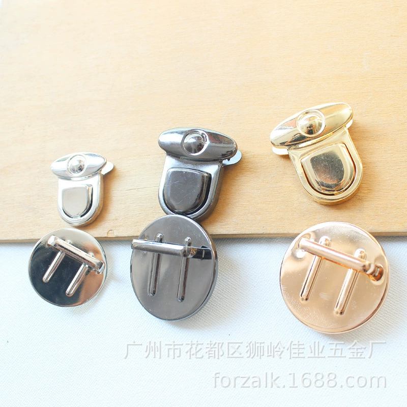 Металлический замок для сумок, круглый замок для багажа, флип-замок, аксессуары, большой, средний, малый круглый замок из цинкового сплава