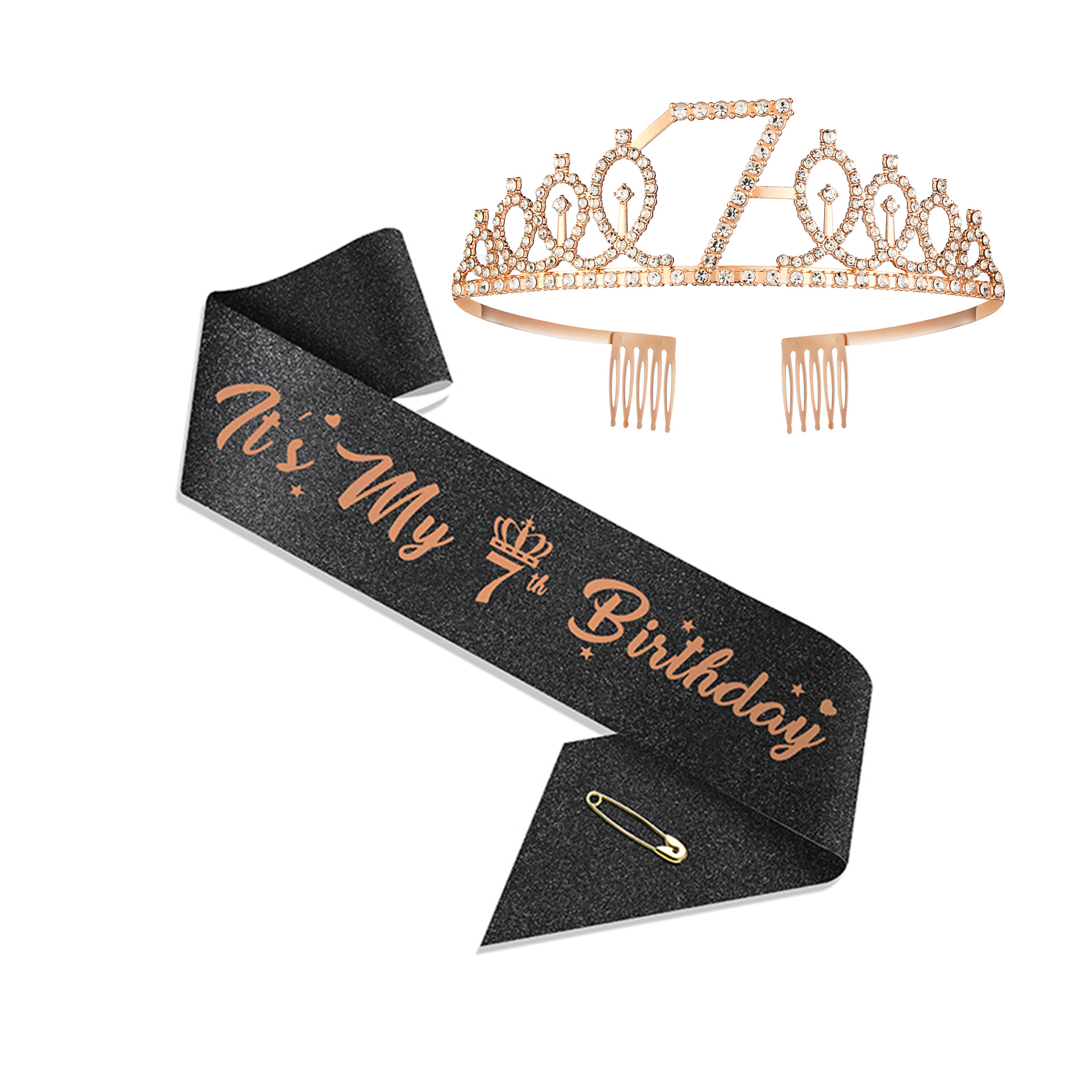 Amazon corona partido suministros correa de hombro los niños oro rosa cebolla en polvo cinturón cumpleaños regalo