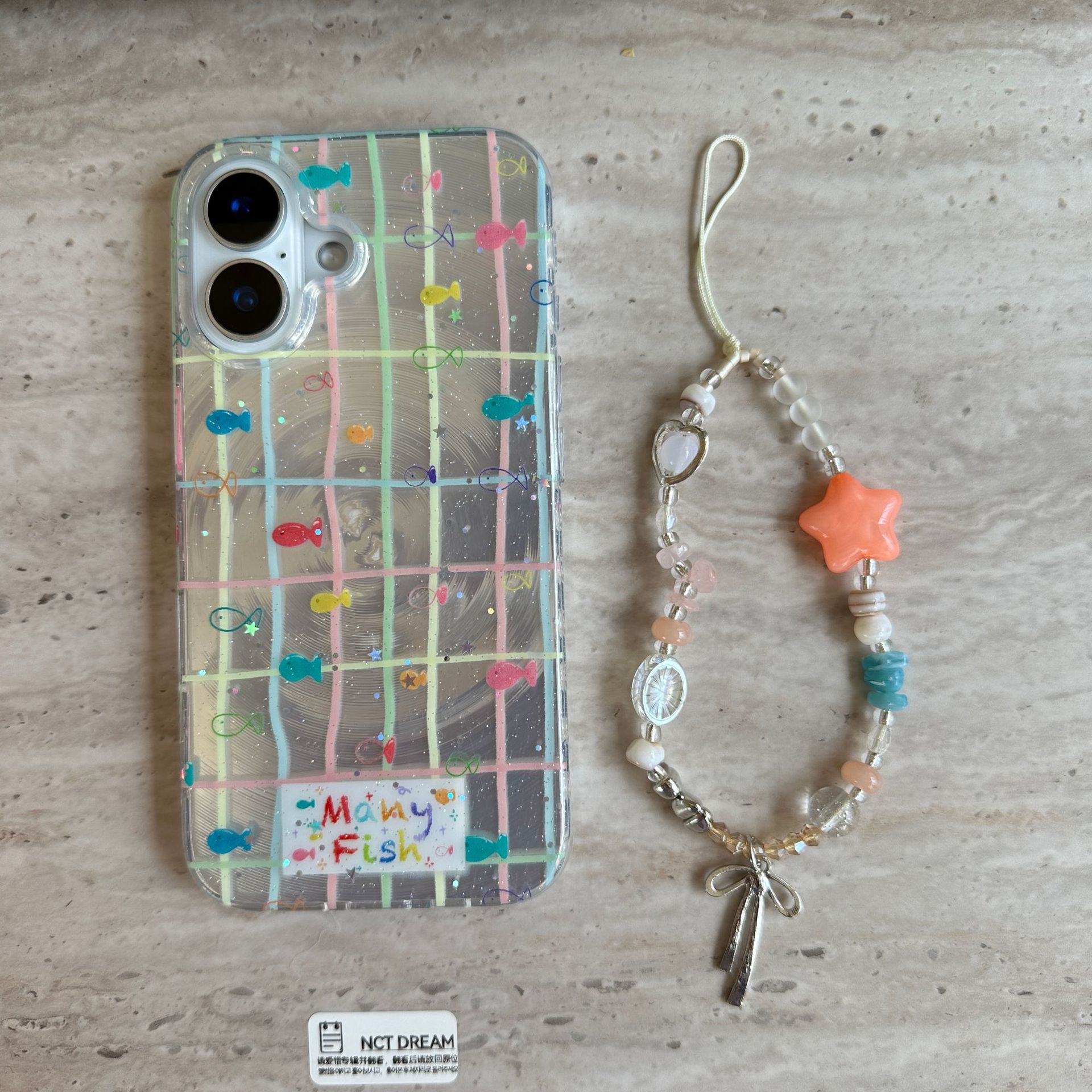 Línea de color de verano Vortex Pez para Apple 16ProMax funda para teléfono 15/14 Nuevo 13 Pareja 15Pro