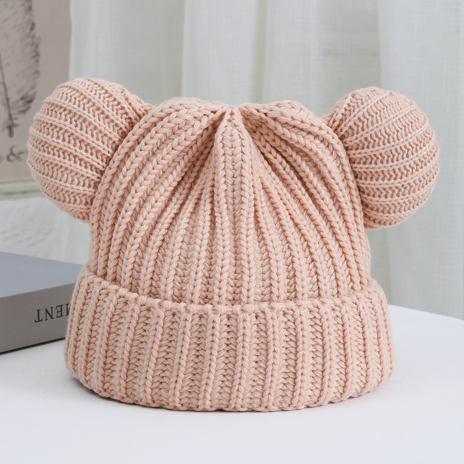 Niedlicher Teddybär-Pullover der koreanischen Version mit verdicktem, wärmendem Ohrenschutz, kältebeständig gestrickt für den Herbst und_voghion.com