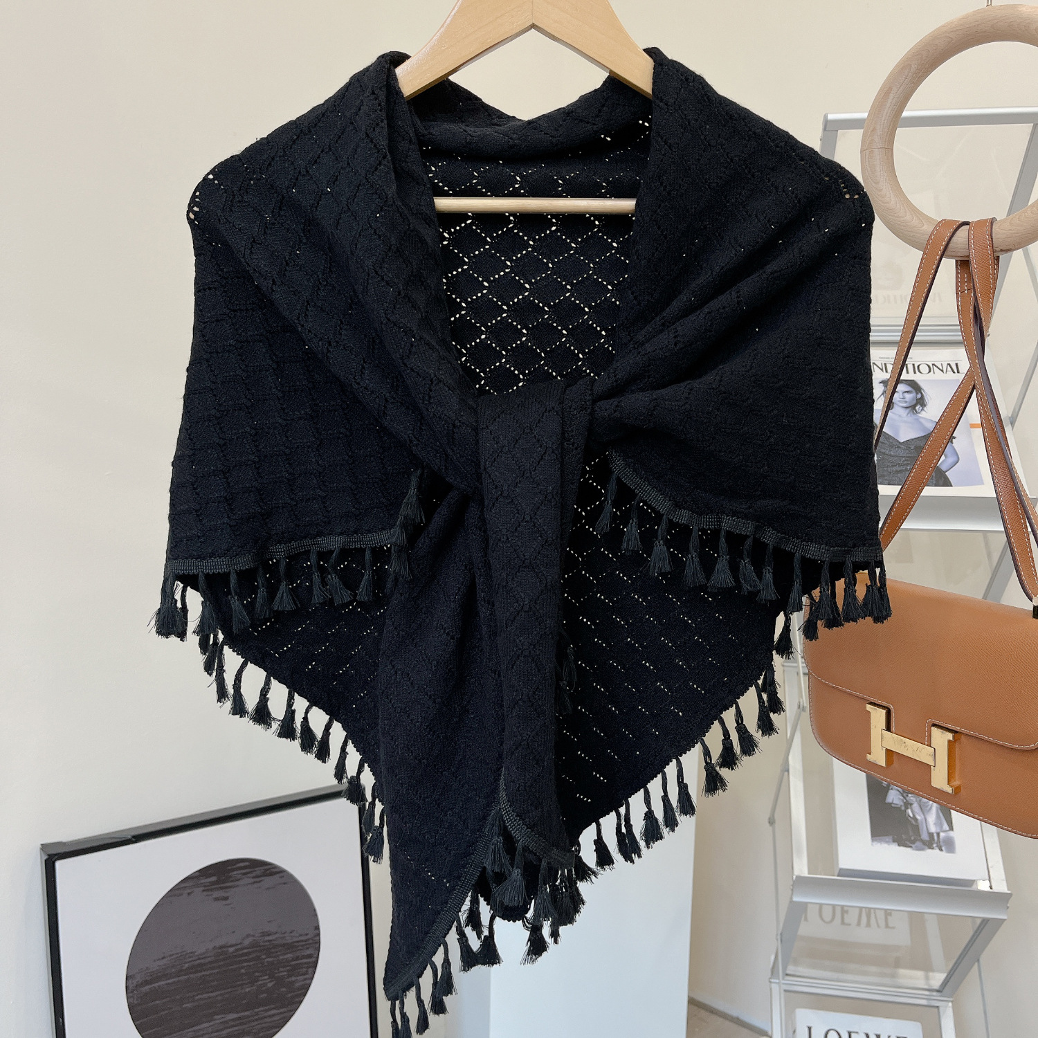 Cheongsam Challas de aire acondicionado de estilo retro mujeres Challas de tejido de lana fina capas Cardigan