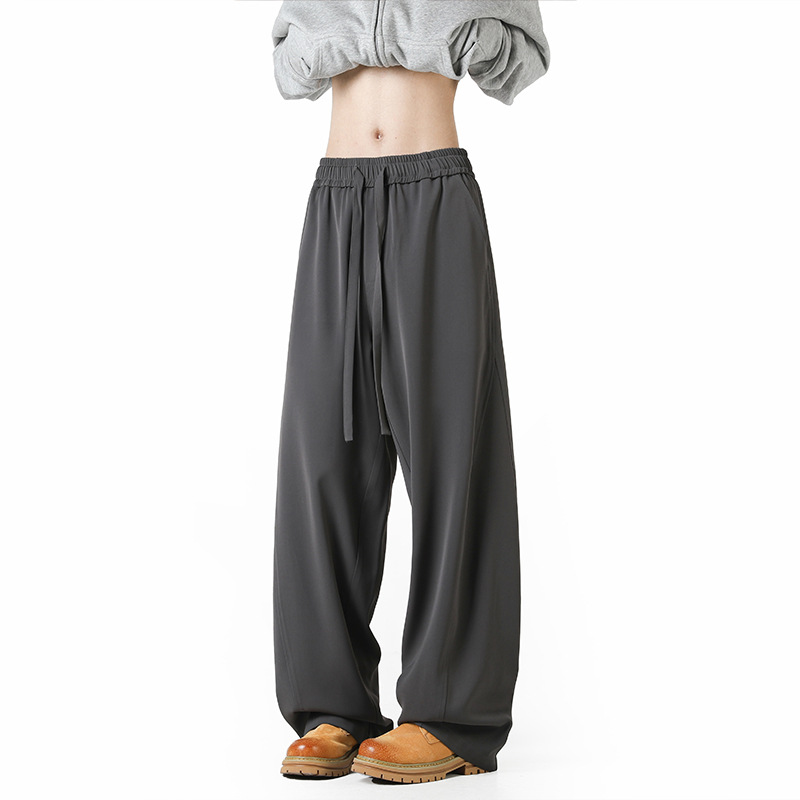 Schmale Herren-Herbsthose mit lockerem Fall, trendige, lässige Freizeithose mit weitem Bein für einen entspannten Look_voghion.com