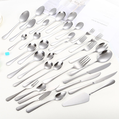 不锈钢刀叉勺 1010西餐餐具勺子叉酒店家居百货礼品套装定制logo