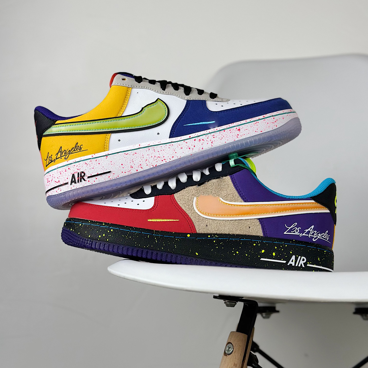 Pure Original What the La Joint Mandarin Duck Air Force One Versatile Casual Sports Sneakers for Men and Women Af1 Trendy Shoes