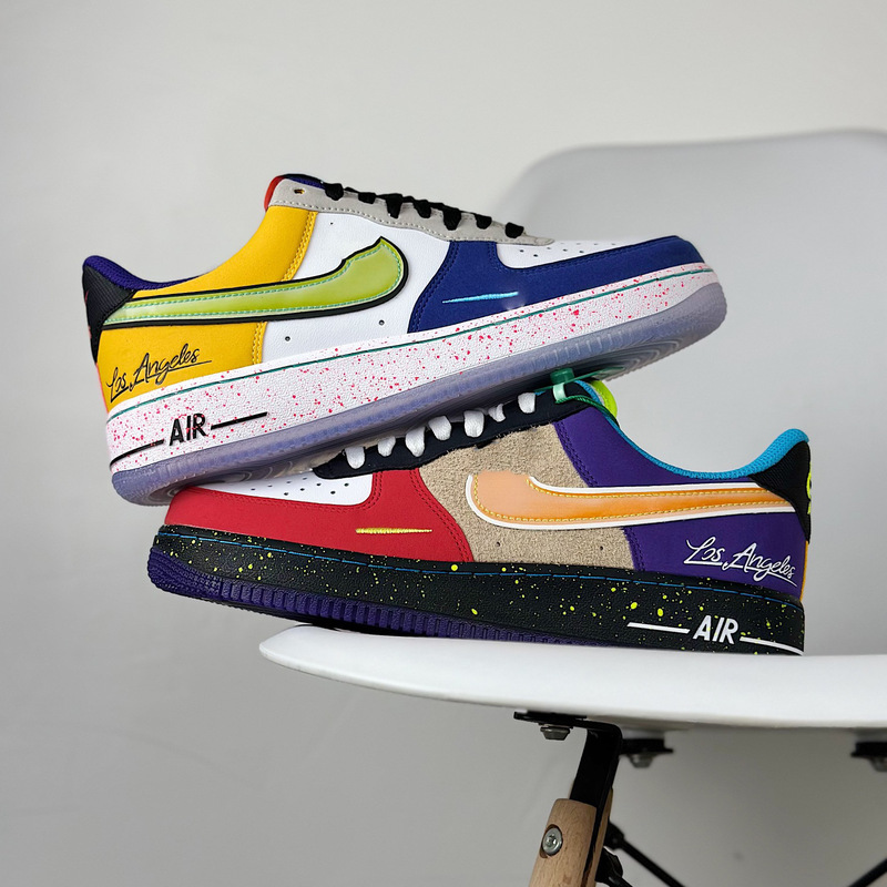 Pure Original What the La Joint Mandarin Duck Air Force One Versatile Casual Sports Sneakers for Men and Women Af1 Trendy Shoes