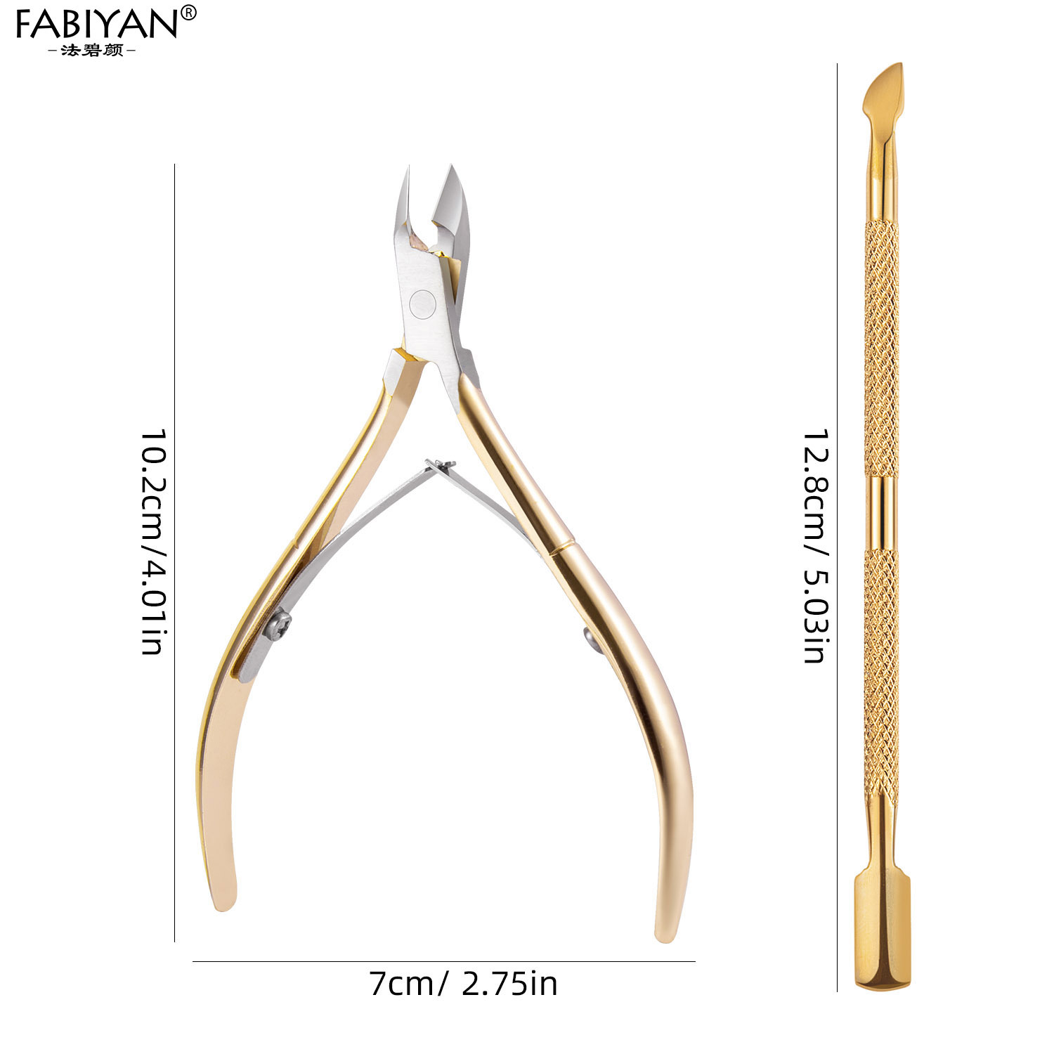 Fábrica en stock tijeras de piel muerta de acero inoxidable traje cortaúñas alicates de piel muerta cortaúñas de acero de doble cabeza herramientas de recorte