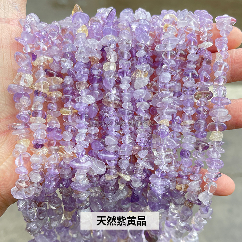結晶典ジュエリー5-8mm水晶瑪瑙砂利diyアクセサリーアクセサリー穴があります。|undefined