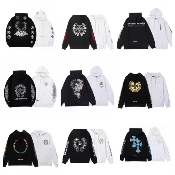 23Ss Correct Version Chrome Heart Sanskrit Embroidered Hooded Sweatshirt 23 New Sweatshirt Couple Series Batch